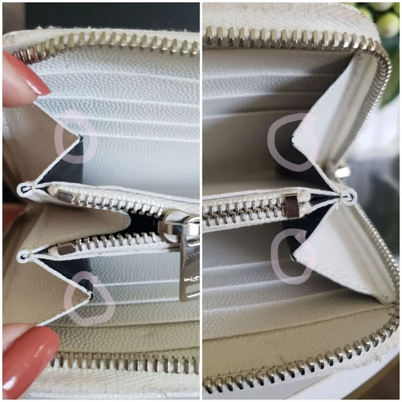 *SOLD* Authentic Pre-owned Yves Saint Laurent Grain De Poudre Zip Long Wallet - Picture 11 of 15